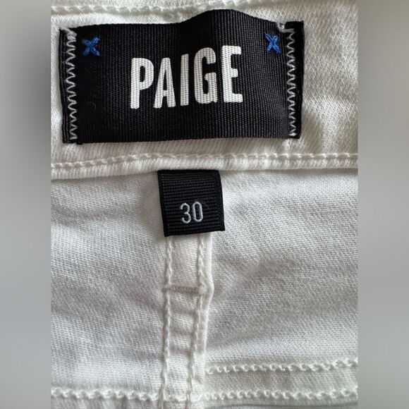 Paige Men's Transcend Lennox Icecap Slim Fit White Jeans Size 30 Inseam 36” - Picture 8 of 10